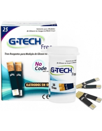 TIRAS REAGENTES FREE 1 G-TECH - 25 UNIDADES