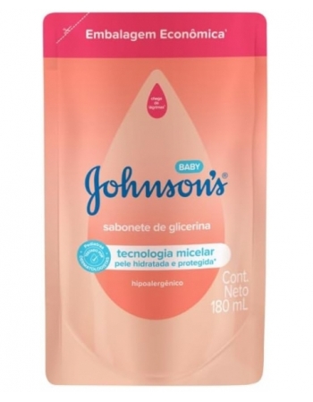 SABONETE JOHNSON´S BABY LÍQUIDO CABEÇA AOS PÉS GLICERINA REFIL 180ML