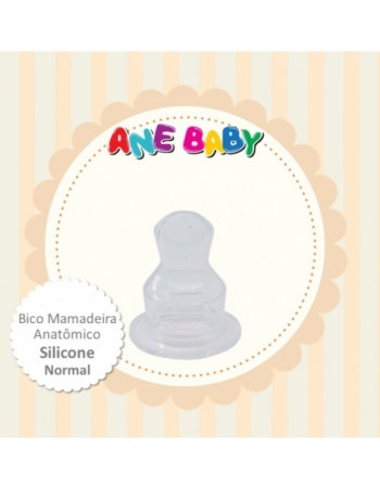 BICO DE MAMADEIRA CONVENCIONAL DE SILICONE ANE BABY