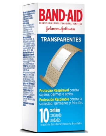 BAND-AID TRANSPARENTE - 10 UNIDADES