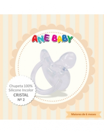 CHUPETA CRISTAL DE SILICONE ANE BABY NR 2