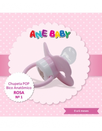 CHUPETA POP ROSA BICO ANATÔMICO ANE BABY NR 1