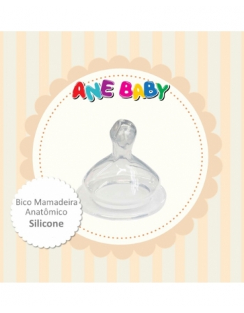 BICO DE MAMADEIRA ANATÔMICO DE SILICONE ANE BABY