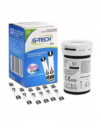 TIRAS DE TESTE FREE LITE G-TECH - 50 UNIDADES