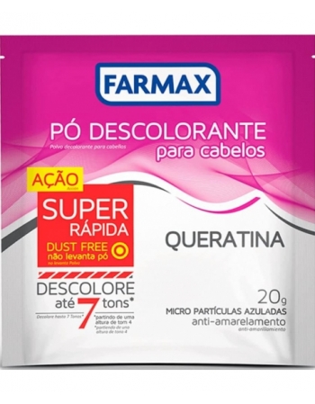 PÓ DESCOLORANTE CAPILAR QUERATINA FARMAX 20G