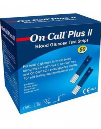 TIRAS GLICOSE ON CALL PLUS II - BRANCA OCPII - 50 UNIDADES