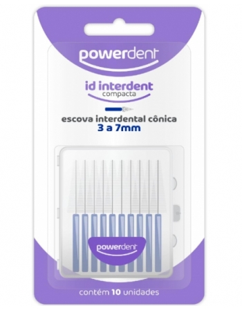 ESCOVA INTERDENTAL ID AZUL CÔNICA 3MM A 7MM -10 UNIDADES