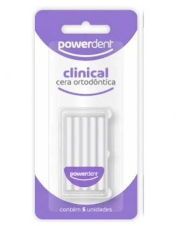 CERA ORTODÔNTICA WAX POWERDENT - 5 UNIDADES