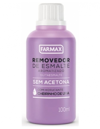 REMOVEDOR ESMALTE SEM ACETONA UVA FARMAX 100ML