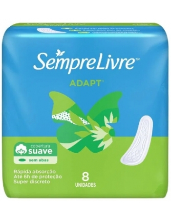 ABSORVENTE SEMPRE LIVRE ESPECIAL ADAPT SUAVE SEM ABAS - 8 UNIDADES