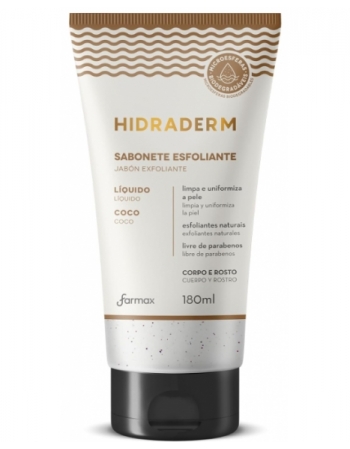 SABONETE LÍQUIDO ESFOLIANTE HIDRADERM COCO 180ML