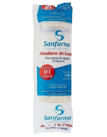 ATADURA DE CREPE SANFARMA 10CM X 1,8M