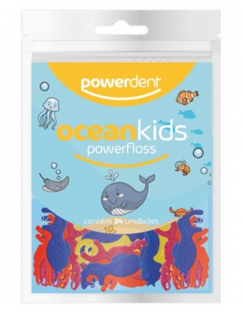 FIO DENTAL POWERFLOSS KIDS - 24 UNIDADES - CORES SORTIDAS