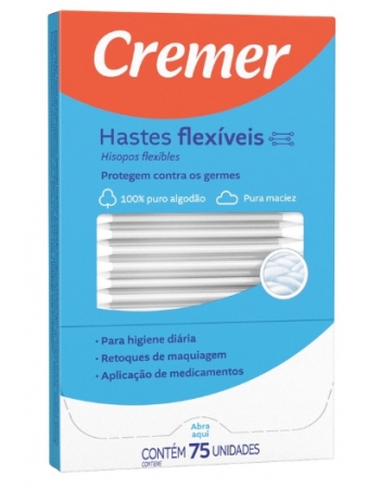 HASTES FLEXÍVEIS CREMER - BASTONETES - 75 UNIDADES