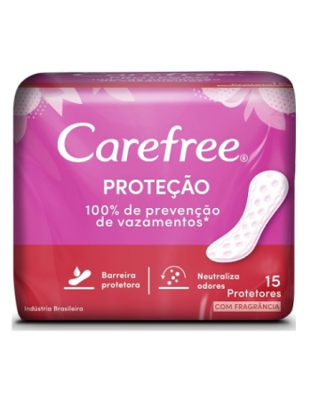 CAREFREE ABSORVENTE PROTEÇÃO COM PERFUME 15 UNIDADES