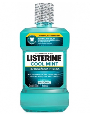 LISTERINE COOL MINT ANTISSÉPTICO BUCAL 500ML