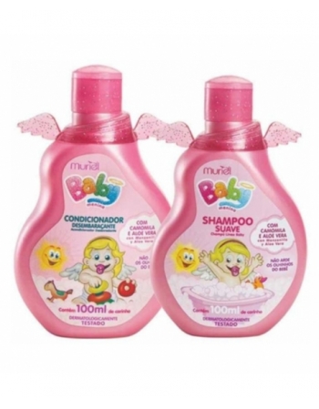 KIT BABY MURIEL SHAMPOO + CONDICIONADOR ROSA 100ML