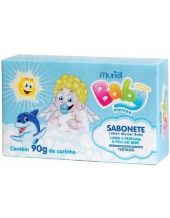 SABONETE EM BARRA BABY MURIEL AZUL 90G