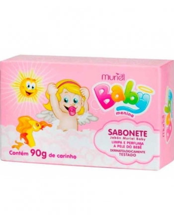 SABONETE EM BARRA BABY MURIEL ROSA 90G