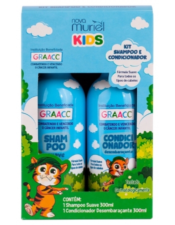 KIT SHAMPOO + CONDICIONADOR KIDS GRAACC MENINO TODOS CABELOS MURIEL 300ML