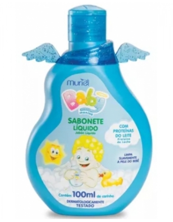 SABONETE LÍQUIDO BABY MURIEL AZUL 100ML