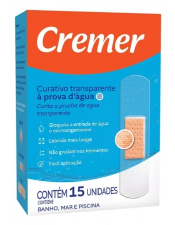 CURATIVO CREMER A PROVA D` ÁGUA - 15 UNIDADES