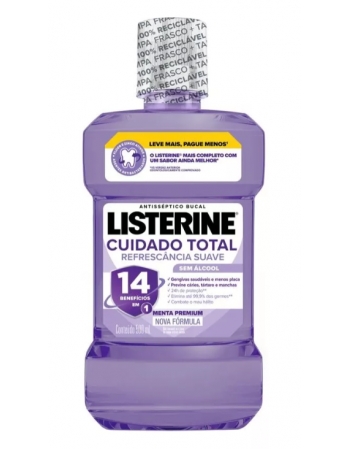 LISTERINE CUIDADO TOTAL ZERO ANTISSÉPTICO BUCAL 500ML