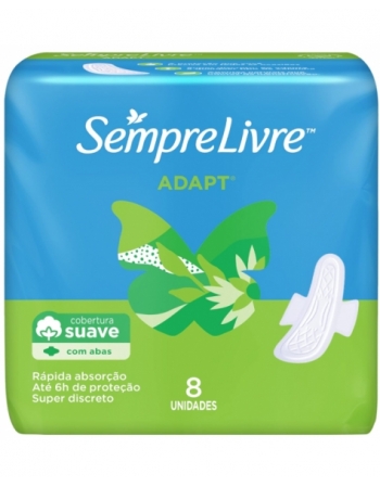 ABSORVENTE SEMPRE LIVRE ESPECIAL ADAPT SUAVE ABAS - 8 UNIDADES