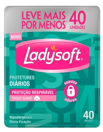 ABSORVENTE LADYSOFT PROTETOR DIÁRIO - 40 UNIDADES