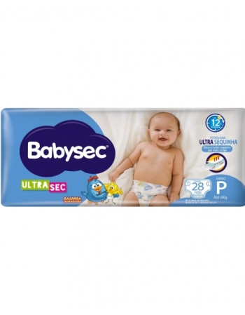 FRALDA BABYSEC ULTRASEC GALINHA PINTADINHA JUMB0 P - 28 UNIDADES