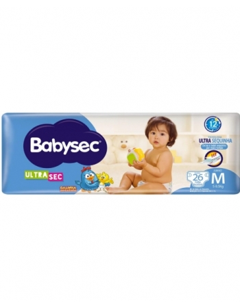 FRALDA BABYSEC ULTRASEC GALINHA PINTADINHA JUMB0 M - 26 UNIDADES