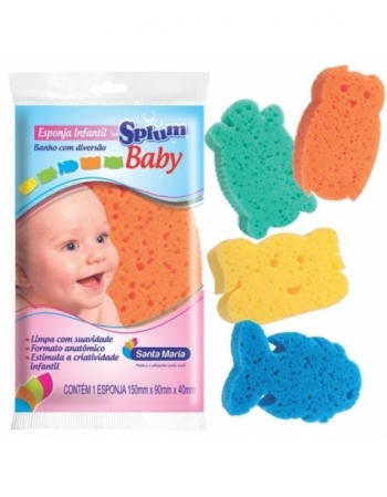 ESPONJA BANHO SPLUM BABY - CORES SORTIDAS