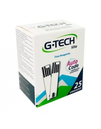 TIRAS DE TESTE GLICOSE G-TECH VITA - 25 UNIDADES