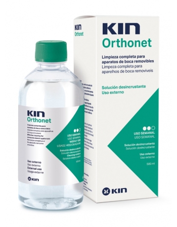 KIN ORTHONET SOLUÇÃO PARA LIMPEZA DE APARELHO DENTAL MÓVEL 500ML