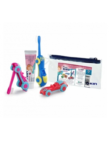 KIT DENTAL INFANTIL VIAGEM CARRO ESCOVA DENTAL + CREME DENTAL 30G + NECESSAIRE