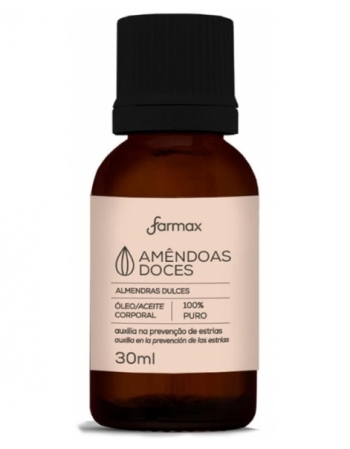 ÓLEO CORPORAL DE AMÊNDOAS BEVEG PURO FARMAX 30ML