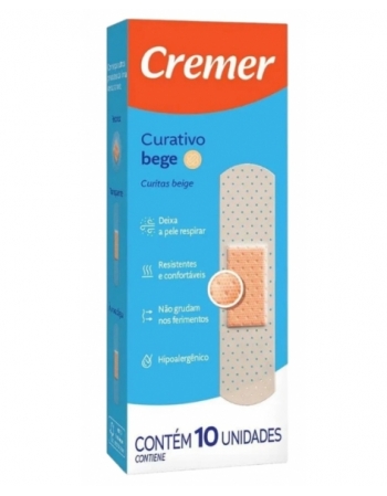 CURATIVO CREMER CARE BEGE - 10 UNIDADES