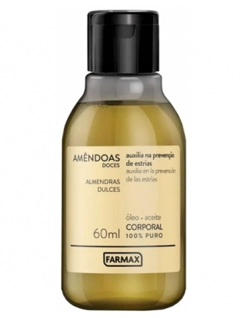 ÓLEO CORPORAL AMÊNDOAS DOCES PURO FARMAX 60ML