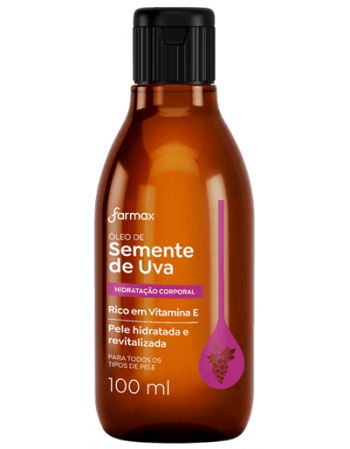 ÓLEO HIDRATAÇÃO CORPORAL SEMENTE UVA FARMAX 100ML