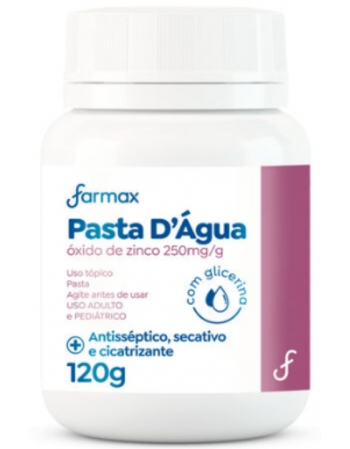 PASTA D`ÁGUA COM GLICERINA FARMAX 120G